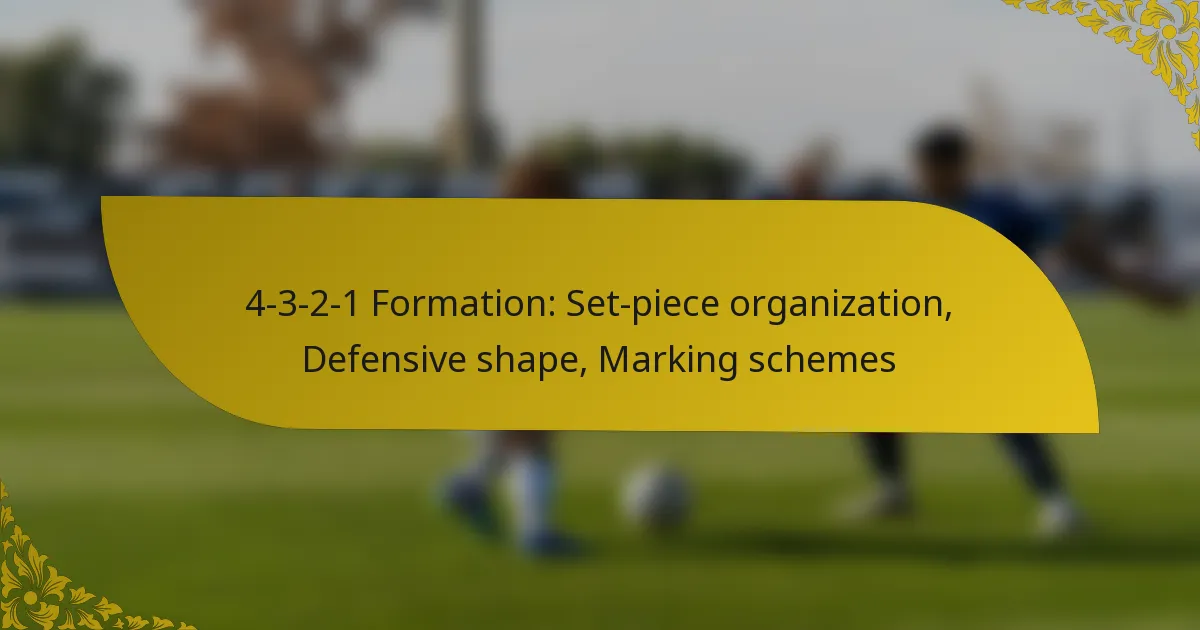 4-3-2-1 Formation: Set-piece organization, Defensive shape, Marking schemes