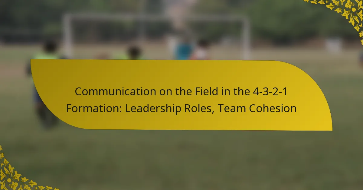 Communication on the Field in the 4-3-2-1 Formation: Leadership Roles, Team Cohesion