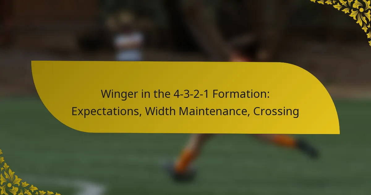 Winger in the 4-3-2-1 Formation: Expectations, Width Maintenance, Crossing