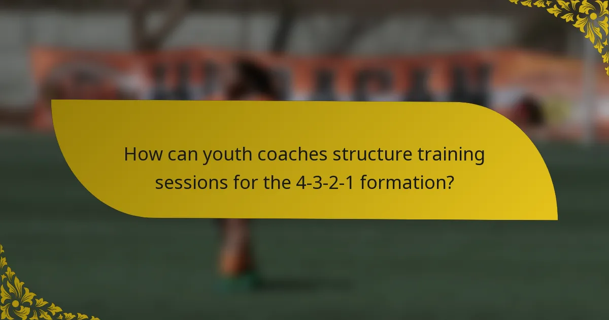 How can youth coaches structure training sessions for the 4-3-2-1 formation?
