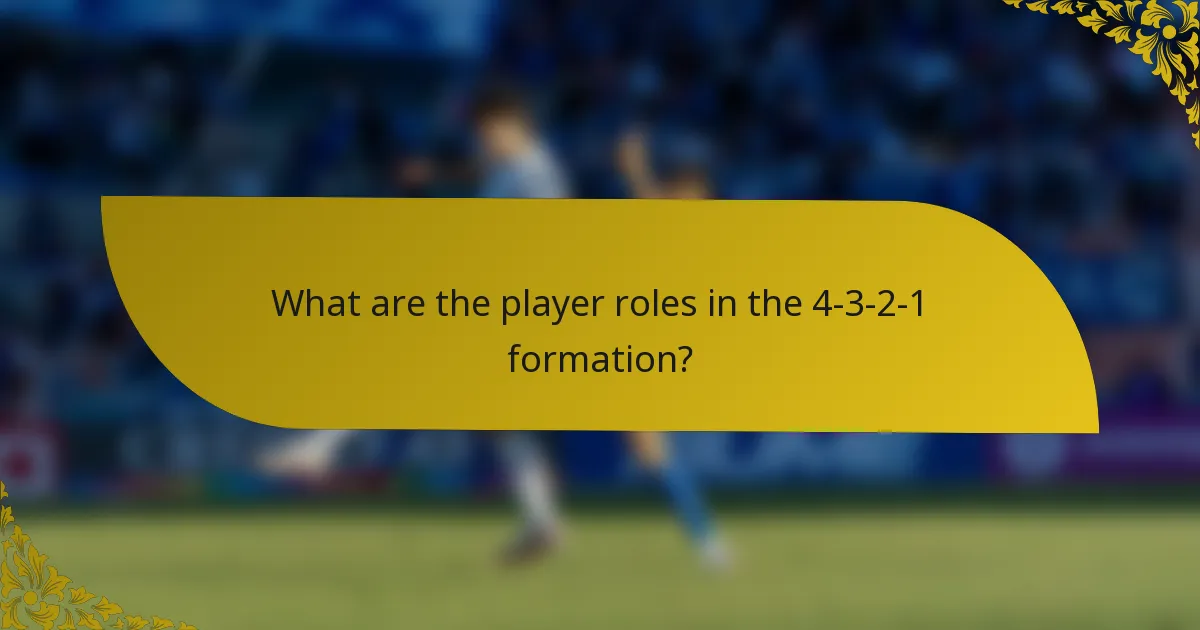 What are the player roles in the 4-3-2-1 formation?