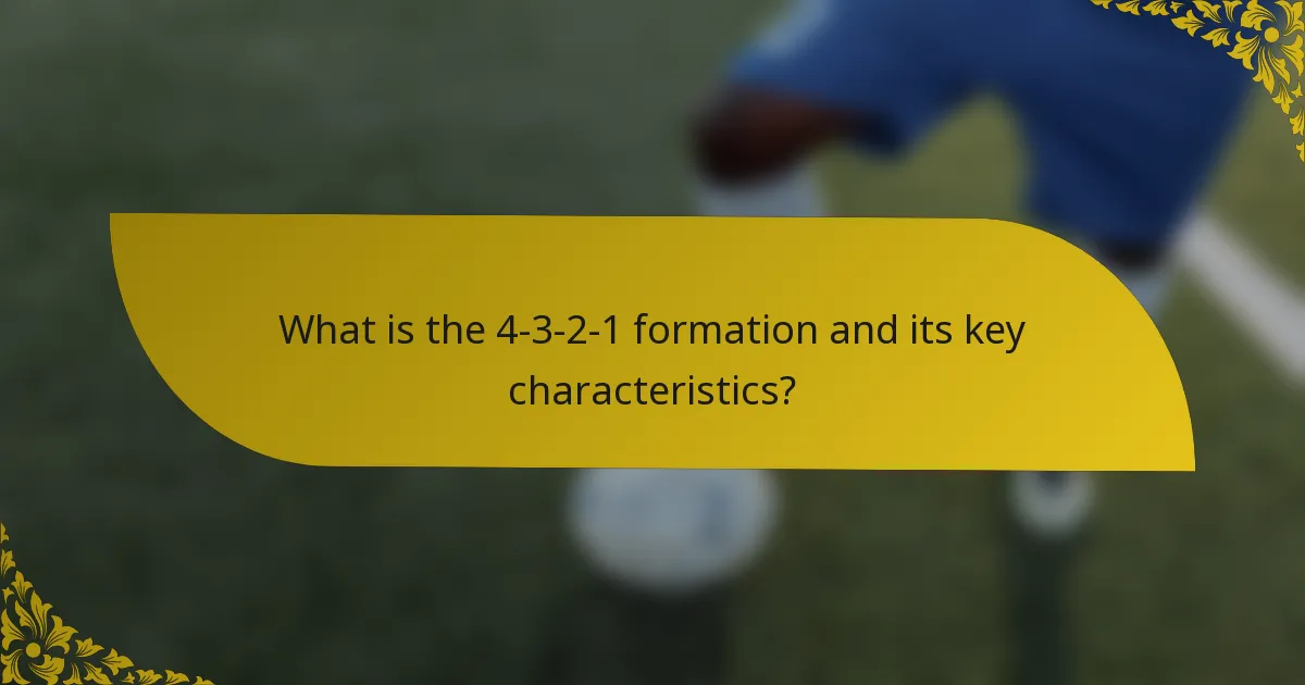 What is the 4-3-2-1 formation and its key characteristics?
