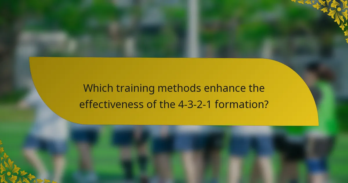 Which training methods enhance the effectiveness of the 4-3-2-1 formation?