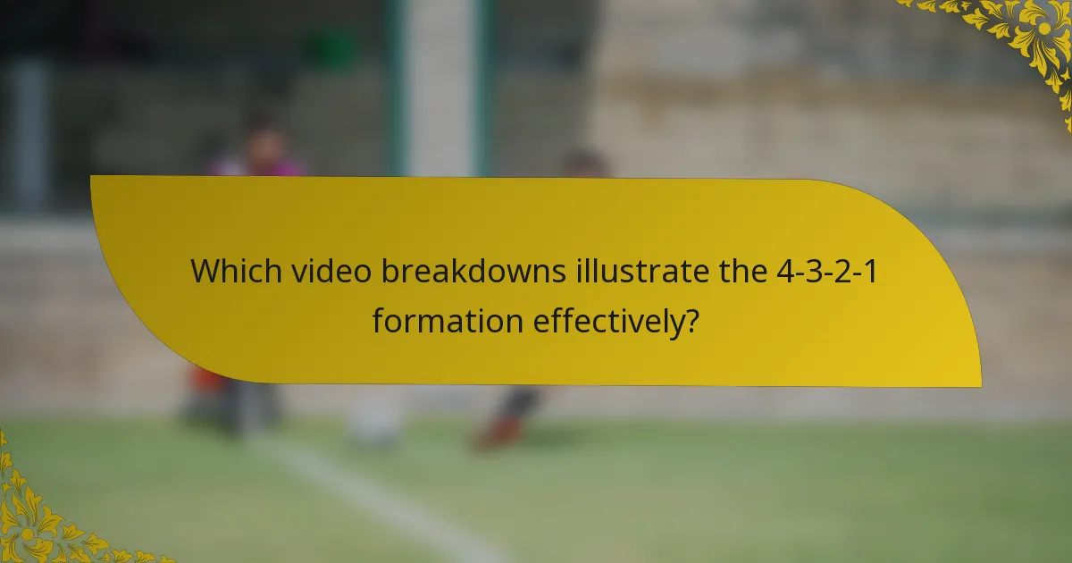 Which video breakdowns illustrate the 4-3-2-1 formation effectively?